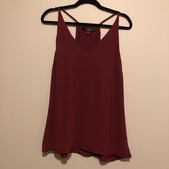 le chateau Tops - Burgundy Flowy Top